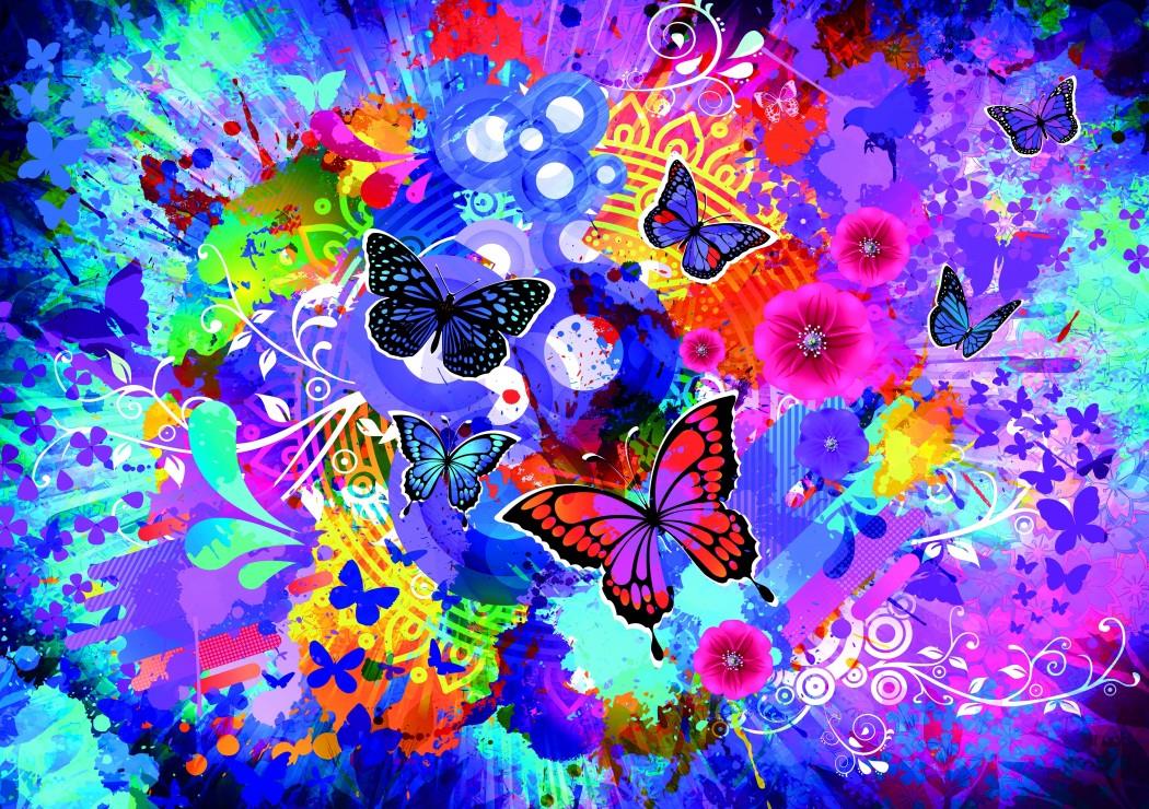 Grafika Colourful Flowers & Butterflies Jigsaw Puzzle (1500 Pieces)