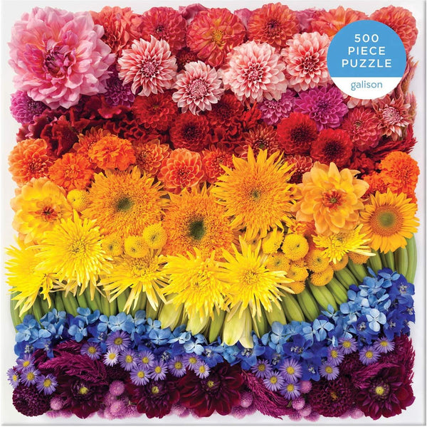 Galison Rainbow Flowers Jigsaw Puzzle (500 Pieces)