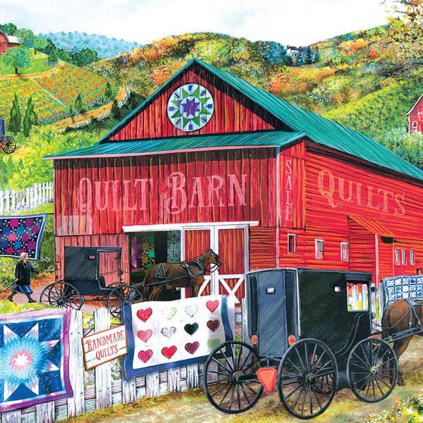 Sunsout Stopping At The Quilt Barn - Tom Wood Jigsaw Puzzle (1000 Pieces)