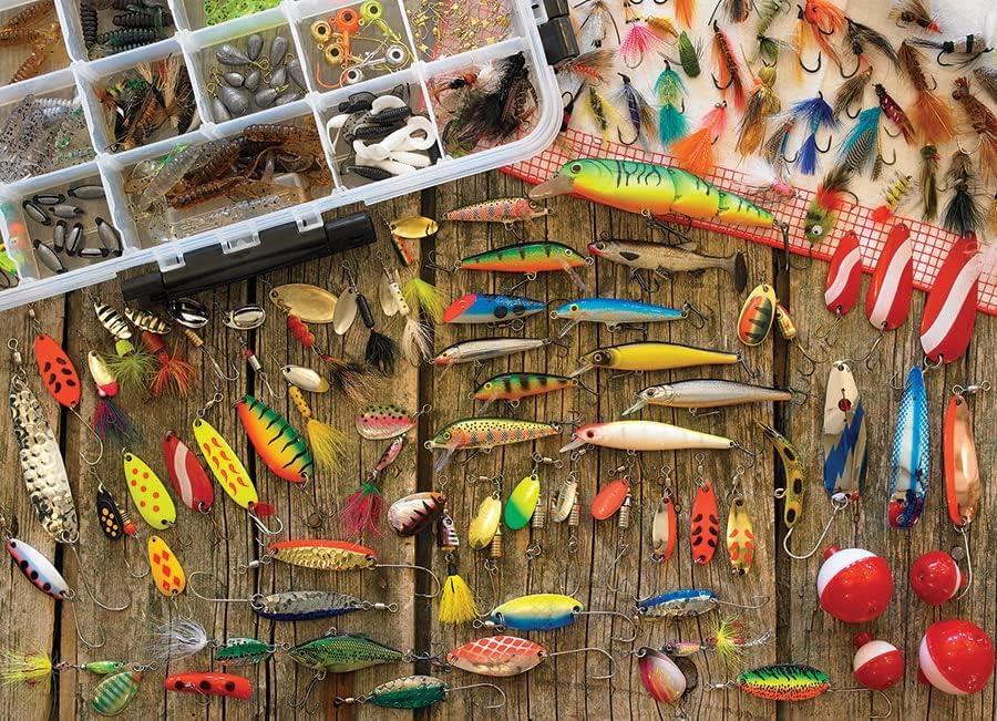 Cobble Hill Fishing Lures Jigsaw Puzzle (1000 Pieces)