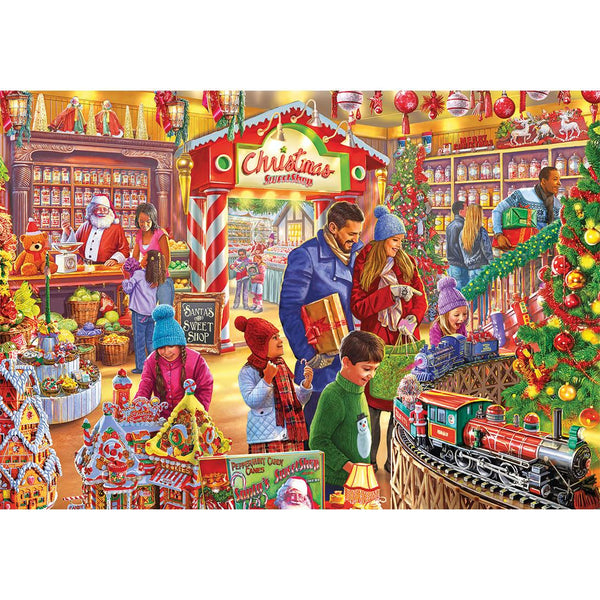 Gibsons Santa's Sweetshop Jigsaw Puzzle (1000 Pieces) DAMAGED BOX