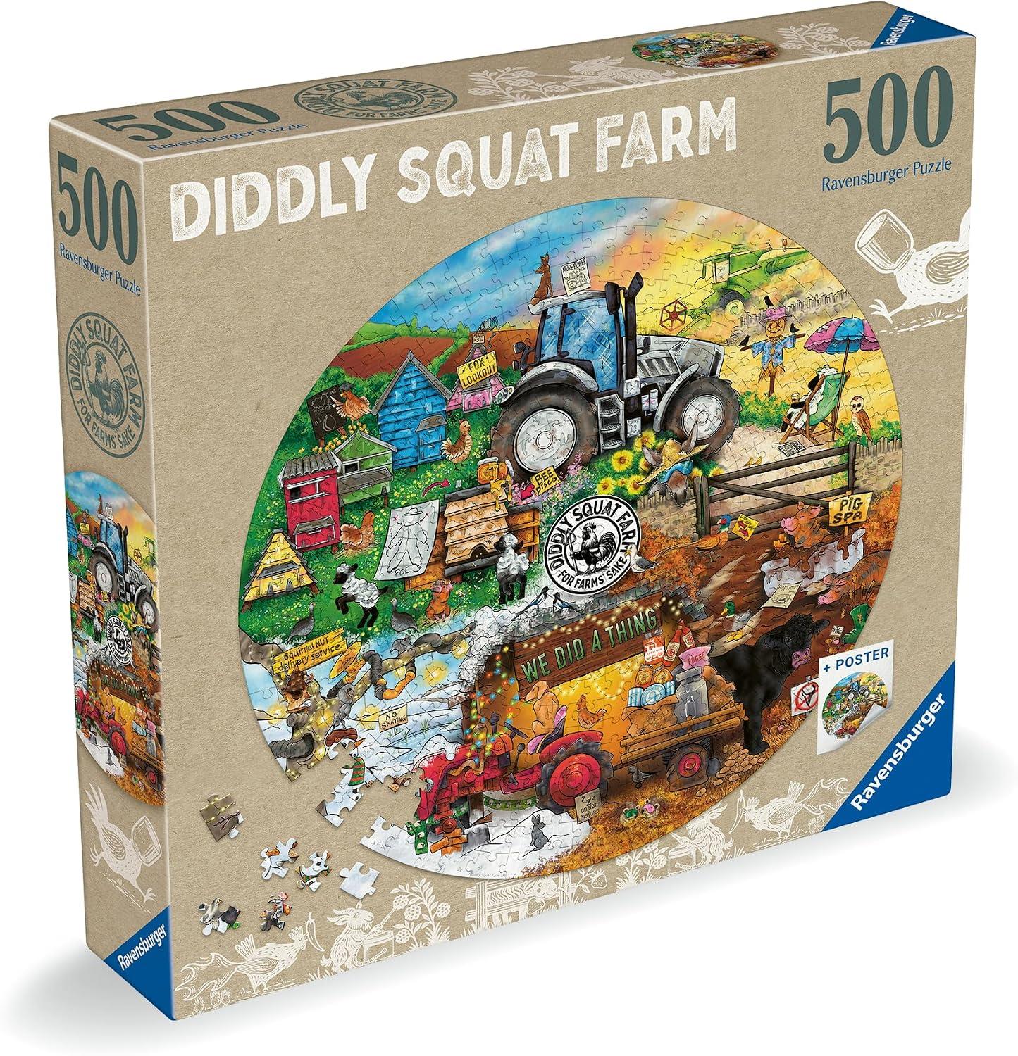 Ravensburger Diddly Squat Farm Circular Jigsaw Puzzle (500 Pieces)