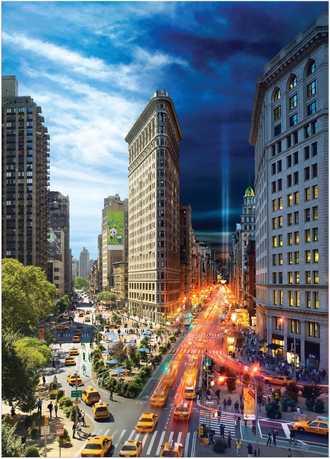 Galison Day To Night Flatiron Building, NYC Jigsaw Puzzle (1000 Pieces)
