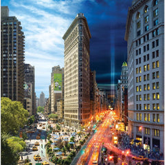 Galison Day To Night Flatiron Building, NYC Jigsaw Puzzle (1000 Pieces)