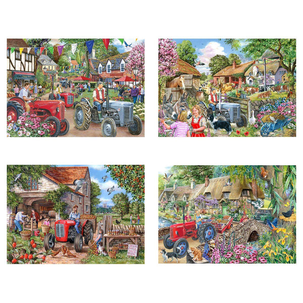 House of Puzzles Farmer's Friends - (4 x 250 XL Pieces) - DAMAGED BOX