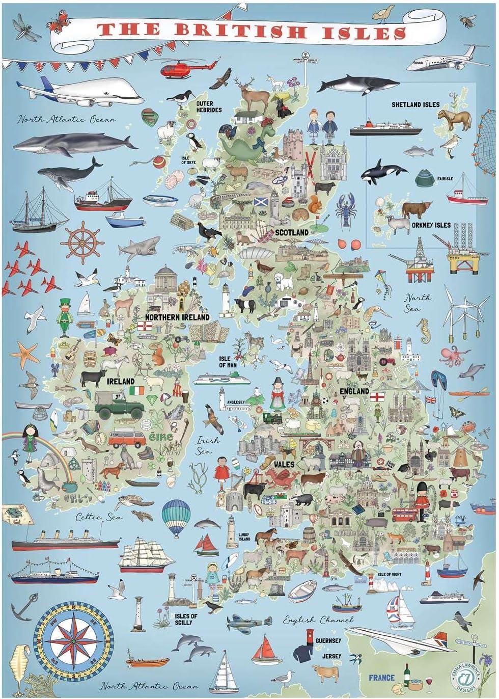 House of Puzzles The British Isles Jigsaw Puzzle (1000 Pieces)