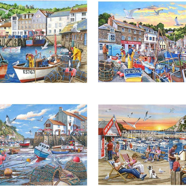 House of Puzzles Days At The Dock Jigsaw Puzzle (4 x 500 Pieces)