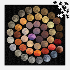 Galison Colors of the Moon Jigsaw Puzzle (500 Pieces)