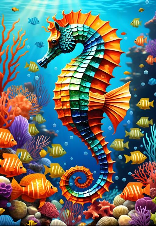 Bluebird Seahorse Jigsaw Puzzle (1000 Pieces)