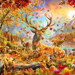 Bluebird Animals In the Fall Jigsaw Puzzle (1000 Pieces)