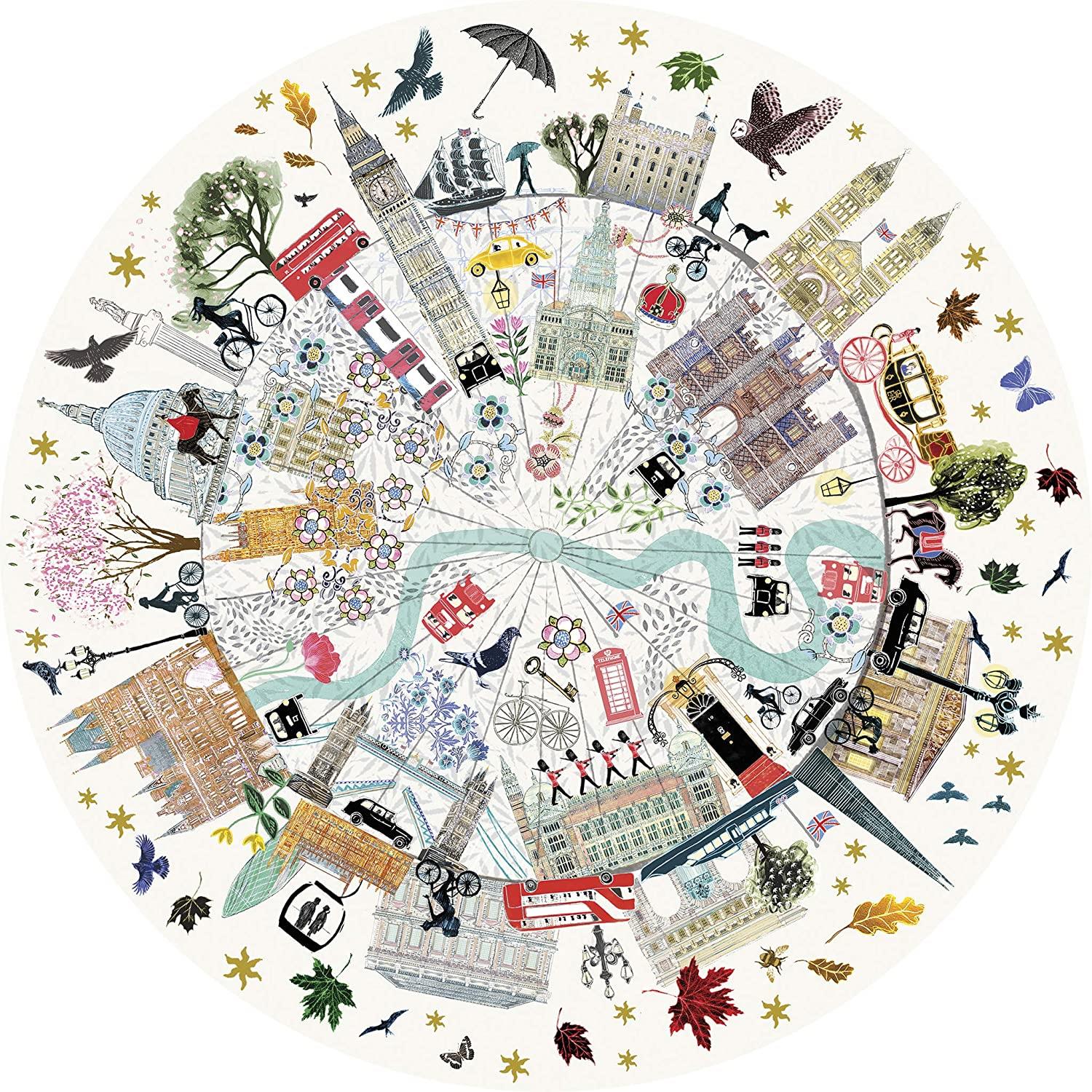 Gibsons Buildings of London Circular Jigsaw Puzzle (500 Pieces) - DAMAGED