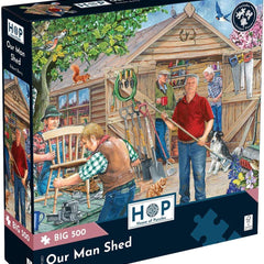 House of Puzzles Our Man Shed BIG Jigsaw Puzzle (500 XL Pieces)