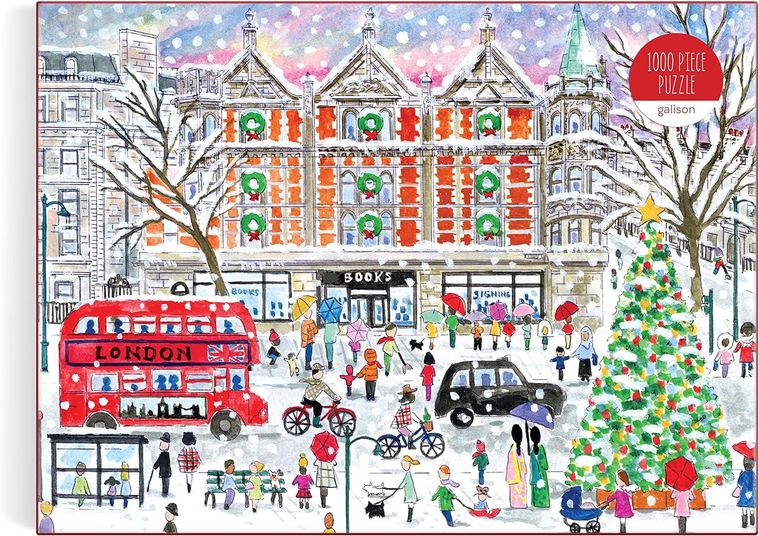 Galison Christmas in London, Michael Storrings Jigsaw Puzzle (1000 Pieces)