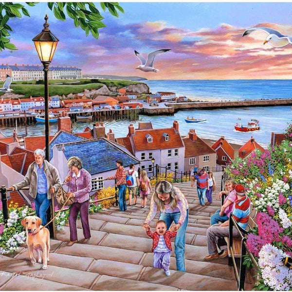 House of Puzzles 199 Steps Whitby Jigsaw Puzzle (1000 Pieces)
