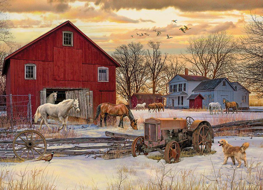 Cobble Hill Winter on the Farm Jigsaw Puzzle (1000 Pieces)