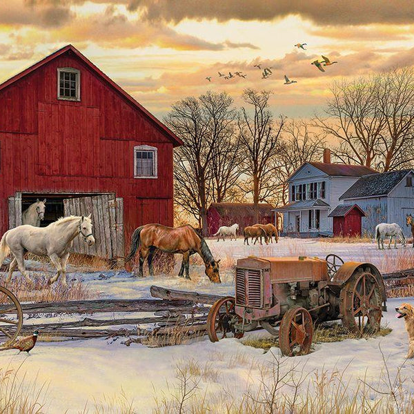 Cobble Hill Winter on the Farm Jigsaw Puzzle (1000 Pieces)