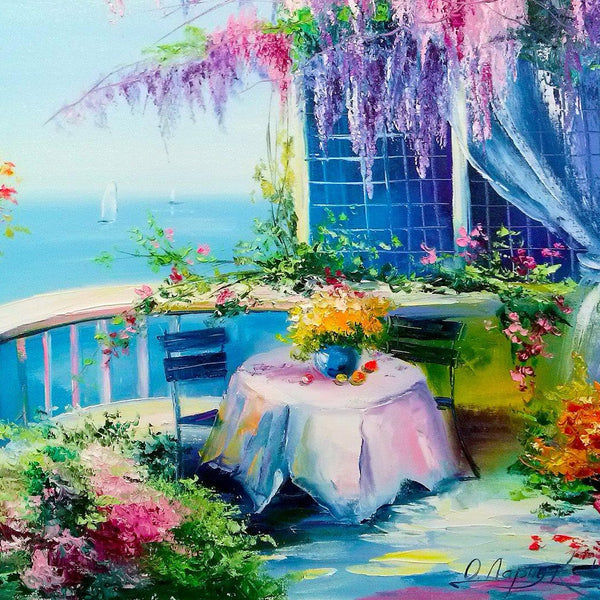 Enjoy Flowering Balcony Jigsaw Puzzle (1000 Pieces)