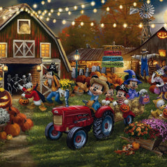 Schmidt Thomas Kinkade Disney Mickey & Minnie Pumpkin Festival Jigsaw Puzzle (1000 Pieces)