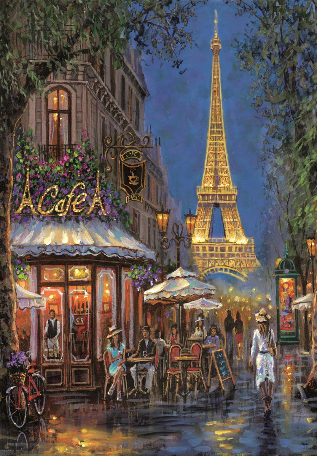 Clementoni Night At The Eiffel Café Jigsaw Puzzle (500 Pieces)