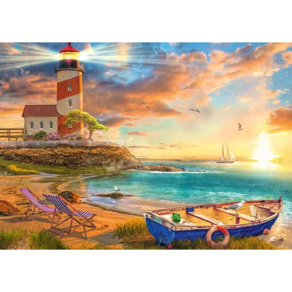 Schmidt Sunset over Lighthouse Bay Jigsaw Puzzle (1000 Pieces)