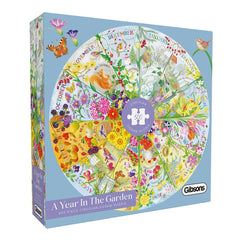 Gibsons A Year in the Garden Circular Jigsaw Puzzle (500 Pieces)