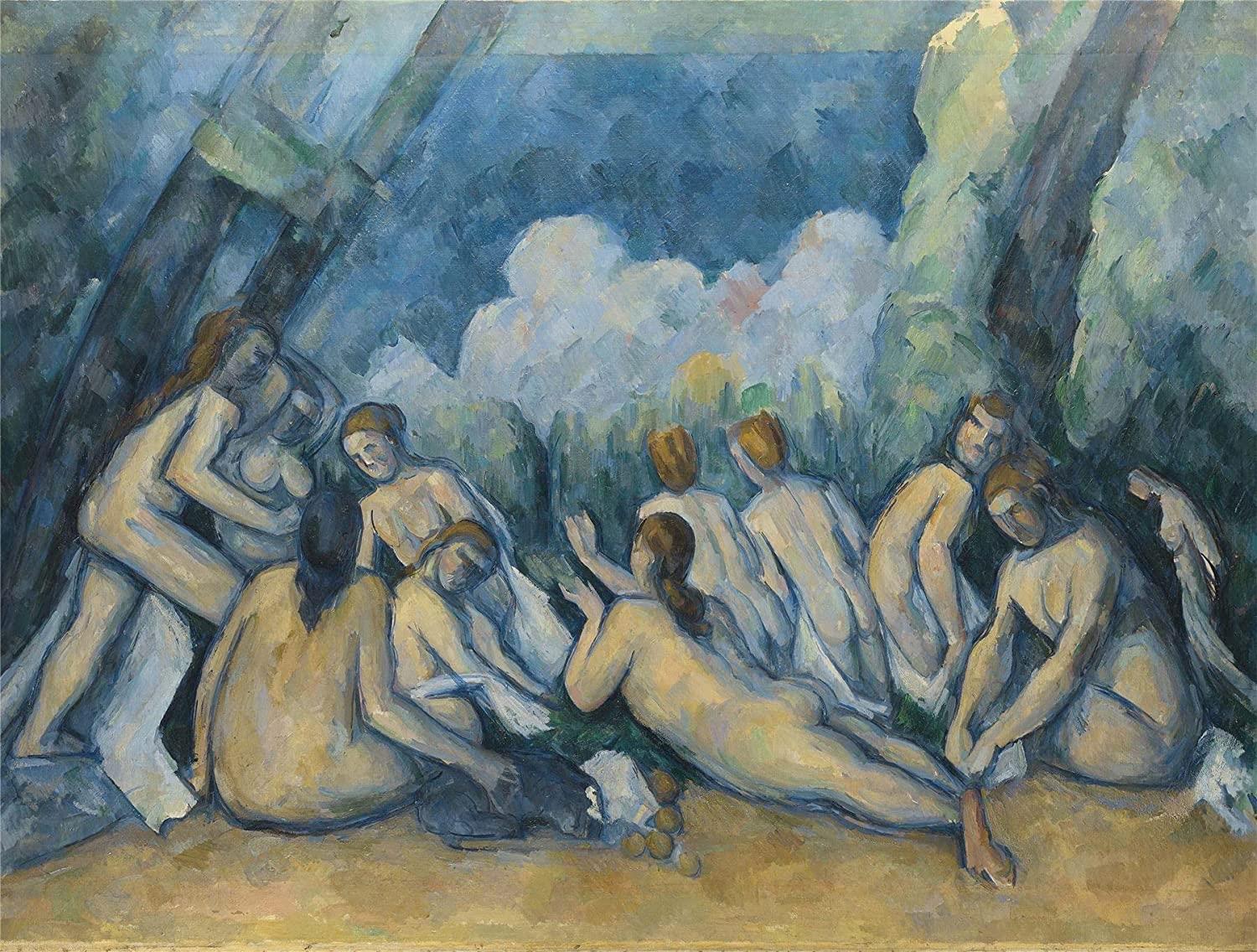 Bathers (Les Grandes Baigneuses), Cezanne- National Gallery Jigsaw Puzzle (1000 Pieces)