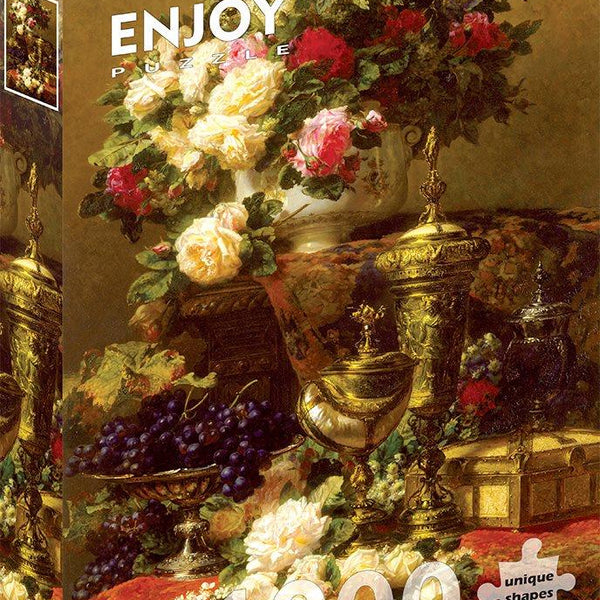 Enjoy Jean-Baptiste Robie: Flowers and Fruits Jigsaw Puzzle (1000 Pieces)