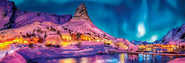 Clementoni Colourful Night Over Lofoten Islands Panorama Jigsaw Puzzle (1000 Pieces)