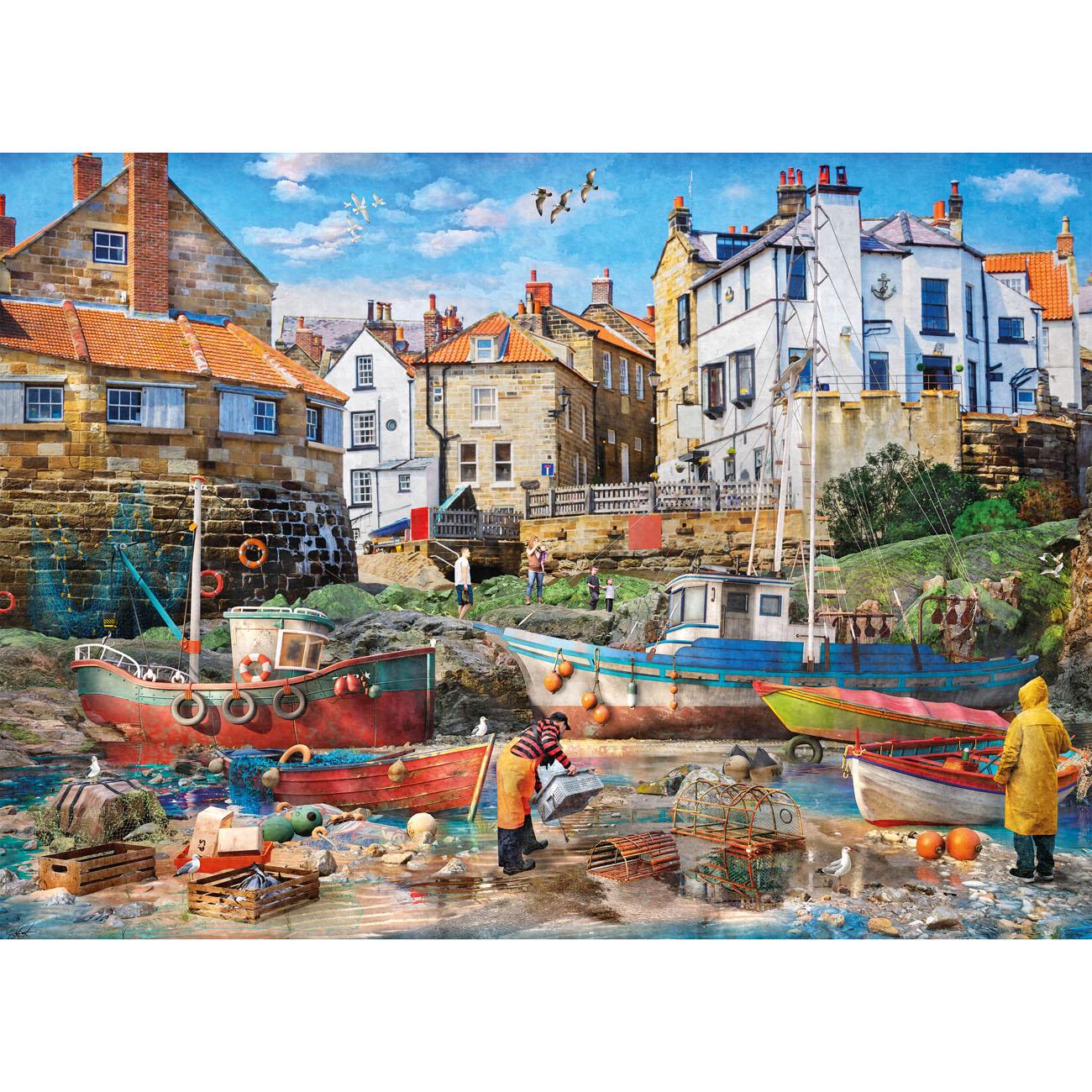Gibsons Fishermen at Robin Hood's Bay Jigsaw Puzzle (1000 Pieces)