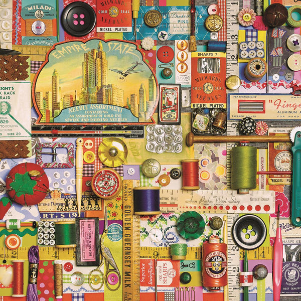 Cobble Hill Sewing Notions Jigsaw Puzzle (1000 Pieces)