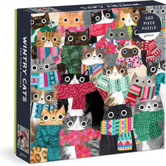 Galison Wintry Cats Jigsaw Puzzle (500 Pieces)