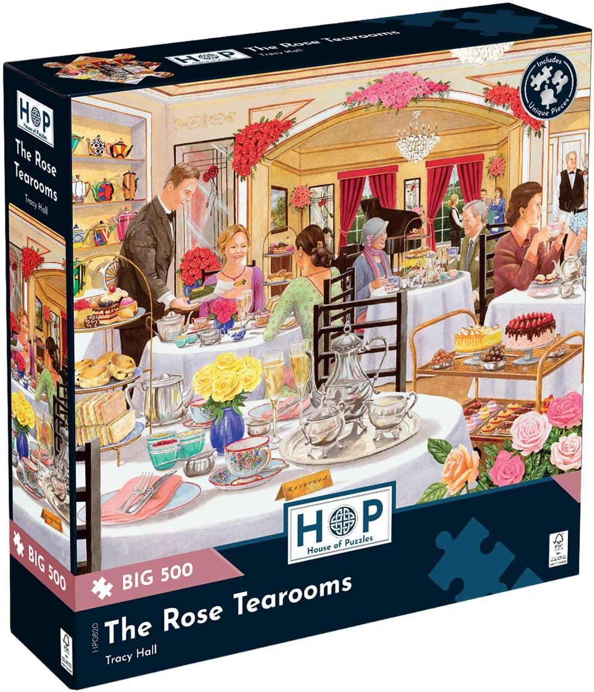 House of Puzzles The Rose Tearooms BIG Jigsaw Puzzle (500 XL Pieces)