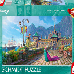 Schmidt Kinkade Disney Frozen Celebrating in Arendelle Jigsaw Puzzle (1000 Pieces) DAMAGED BOX