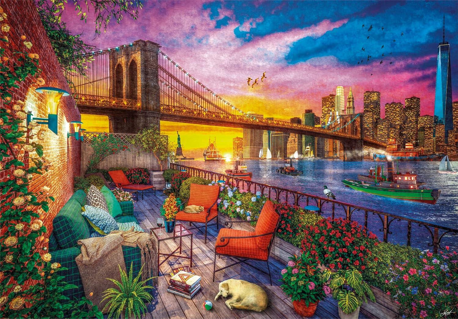 Clementoni Manhattan Balcony Sunset Jigsaw Puzzle (3000 Pieces)