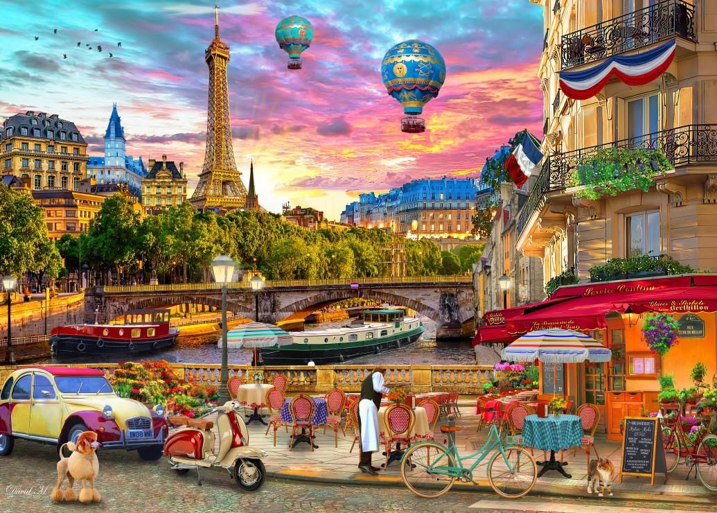 Bluebird City of Love, Paris Jigsaw Puzzle (500 Pieces)
