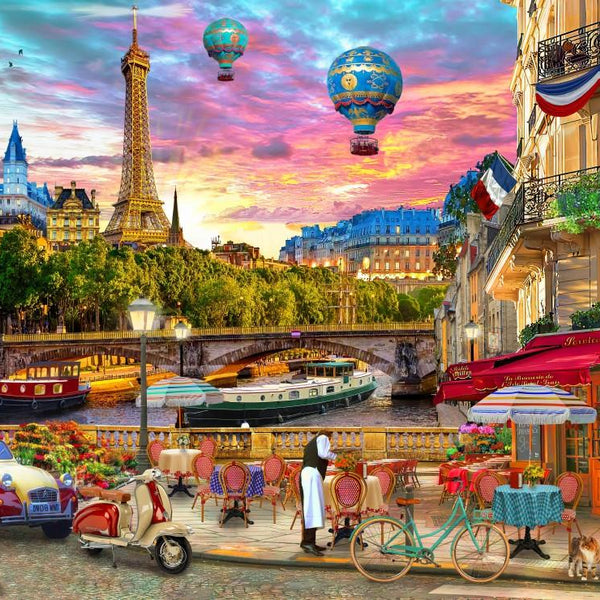 Bluebird City of Love, Paris Jigsaw Puzzle (500 Pieces)