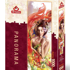Art Puzzle Dancing With Fish Panoramic Jigsaw Puzzle (1000 Pieces)