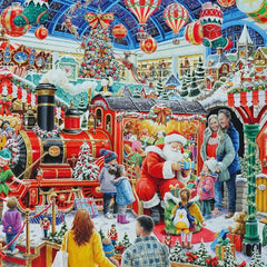 Ravensburger Santa's Steam Train Grotto Christmas Limited Edition Jigsaw Puzzle (1000 Pieces)