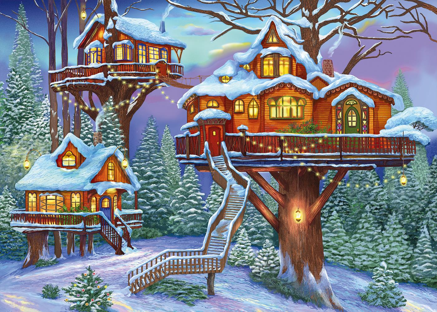 Alipson Winter Treehouse Jigsaw Puzzle (500 Pieces)