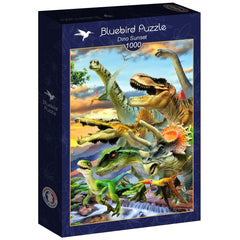 Bluebird Dino Sunset Jigsaw Puzzle (1000 Pieces)
