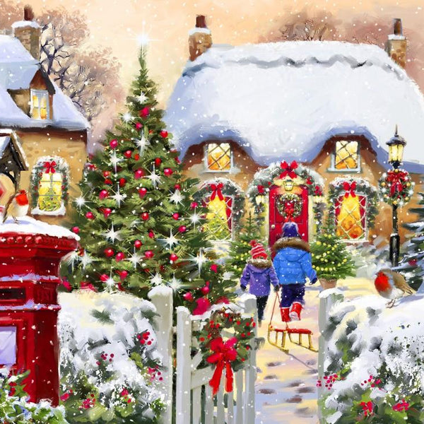 Bluebird Winter Cottage Jigsaw Puzzle (1000 Pieces)