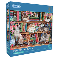 Gibsons Puss Back in Books Jigsaw Puzzle (1000 Pieces)