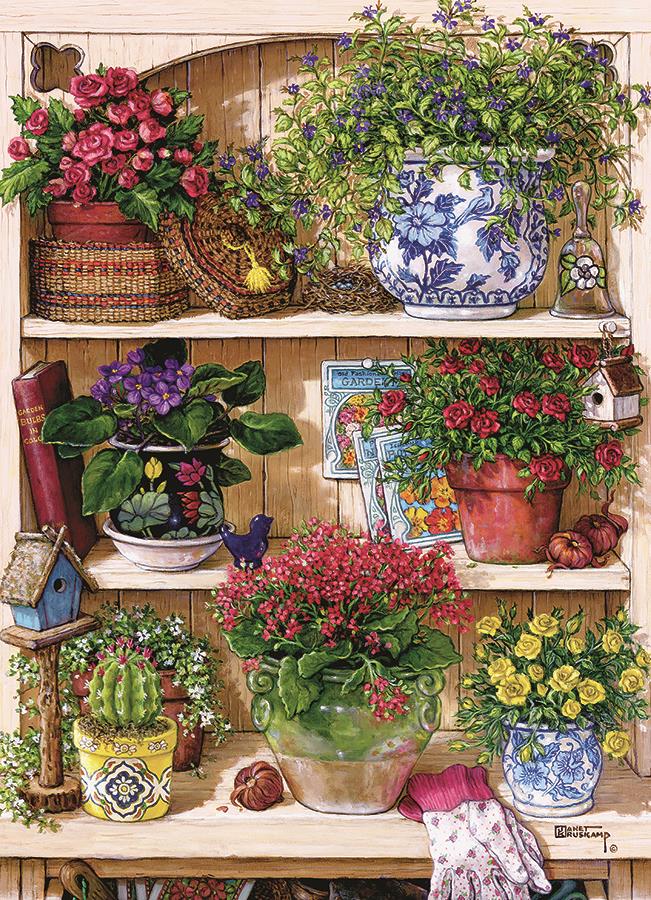 Cobble Hill Flower Cupboard Jigsaw Puzzle (500 XL Pieces)