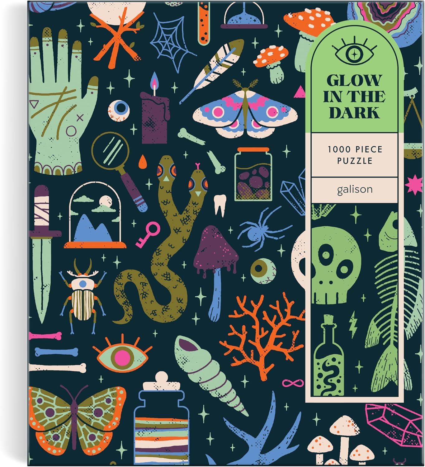 Galison Occult and Curious Glow in the Dark Jigsaw Puzzle (1000 Pieces)