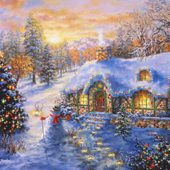 Bluebird Christmas Cottage Jigsaw Puzzle (2000 Pieces)