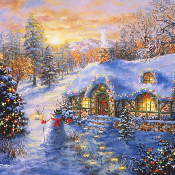 Bluebird Christmas Cottage Jigsaw Puzzle (2000 Pieces)