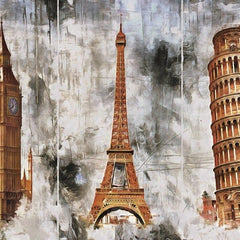 Art Puzzle Three Cities - Three Towers Jigsaw Puzzle (1000 Pieces)