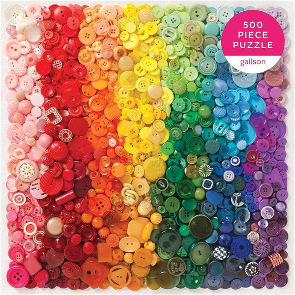 Galison Rainbow Buttons Jigsaw Puzzle (500 Pieces)