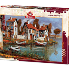 Art Puzzle Case A Cerchio, Italy Jigsaw Puzzle (1000 Pieces)