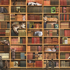 Cobble Hill Cat Library Jigsaw Puzzle (1000 Pieces)